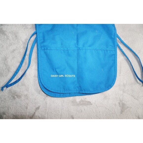 Vintage 90’s Daisy Girl Scouts Blue Tunic Apron Smock Vest Uniform Badges 5/6 - Picture 4 of 6